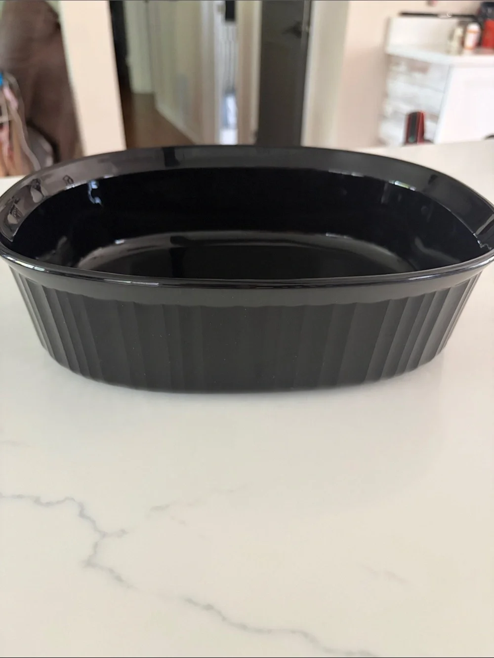 This Vintage French Black Corning Ware F-2-B 2.8 Liter casserole